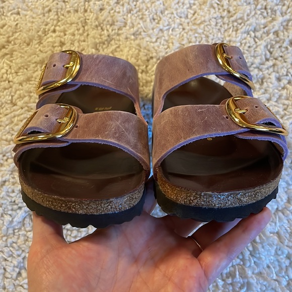 BIG BUCKLE BIRKENSTOCK ARIZONA LAVENDER BLUSH GOLD OILED LEATHER BRAND NEW 39/8 - Picture 7 of 11